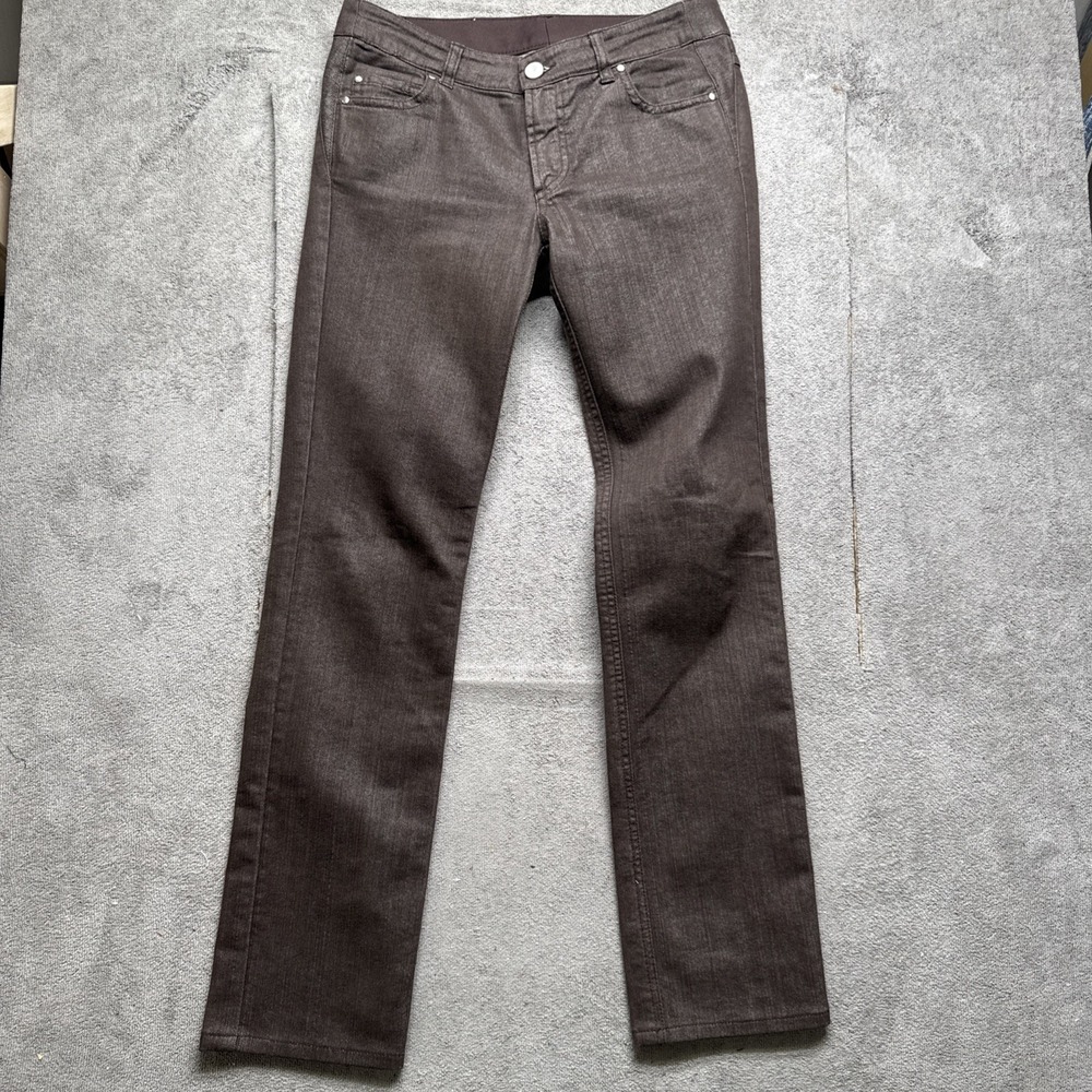 Kiton Womens Chocolate Brown Stretch Jeans Made in Italy IT 40 / US 4-6 Designer - Picture 2 of 11